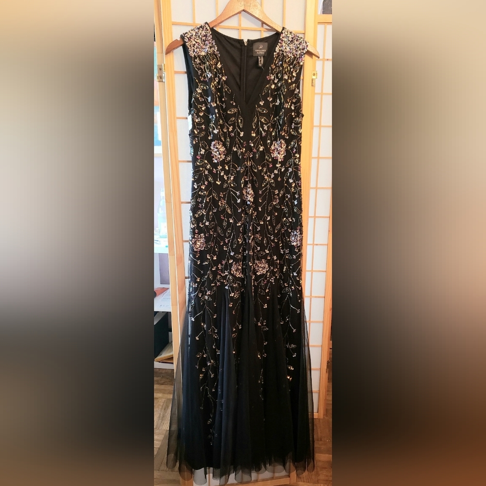Adrianna Papell Beaded and Sequin Evening Dress
